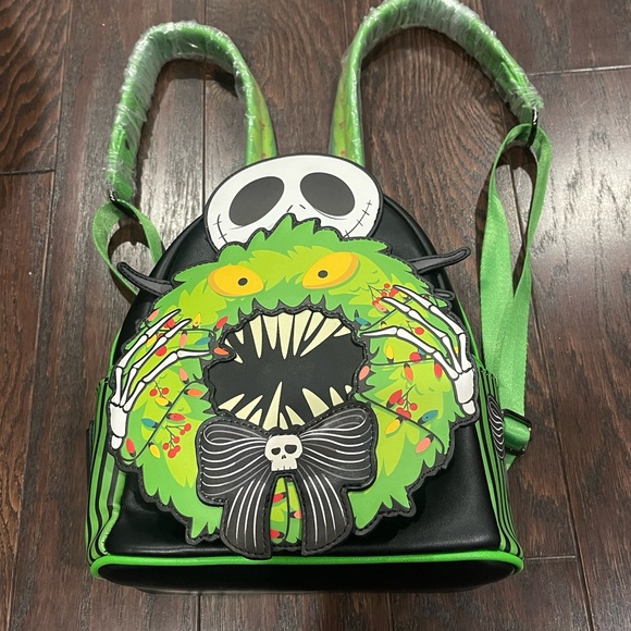 Loungefly Handbags - Loungefly Disney The Nightmare Before Christmas Jack Skellington Wreath Backpack